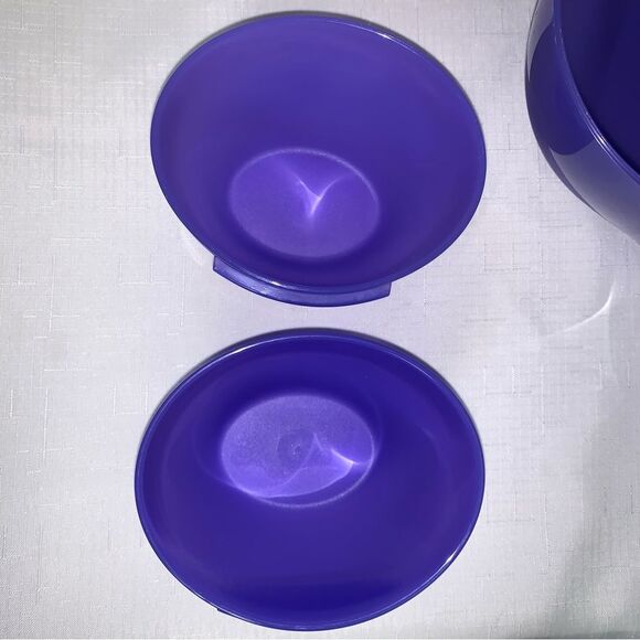 Tupperware Chip N' Dip Serving Bowl & Tray - Ice Blue Set Entertaining Football - Picture 5 of 12